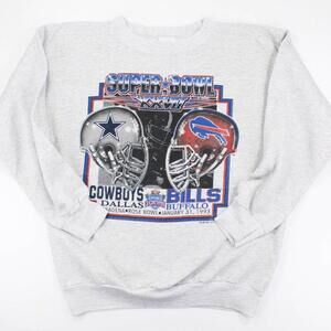 1993 Superbowl Nfl Sweater Dallas Cowboys Bufalo Bill Sweatshirt